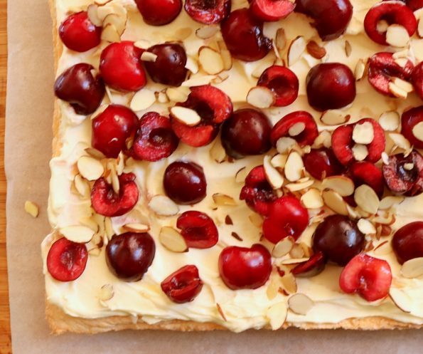 Cherry & Marscapone Cream Pavalova Roll
